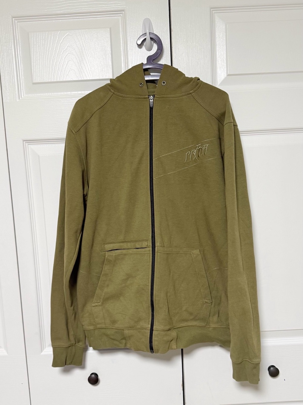 prAna Breathe Men’s Organic Cotton Full Zip Hoodie Jacket - Size Medium